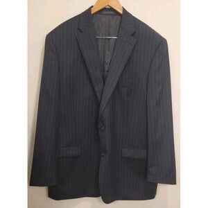 Ralph Lauren LRL Men's 48L Suit Jacket Navy Sport Coat Striped‎ Wool EUC